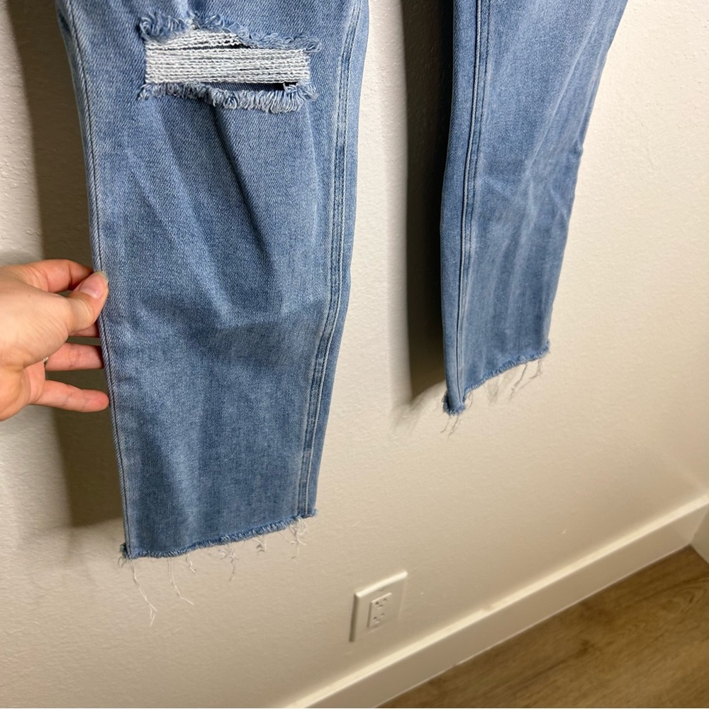 PAIGE High Rise Sarah Slim Crop Jean in Cruiser Destructed 28 - Picture 7 of 15